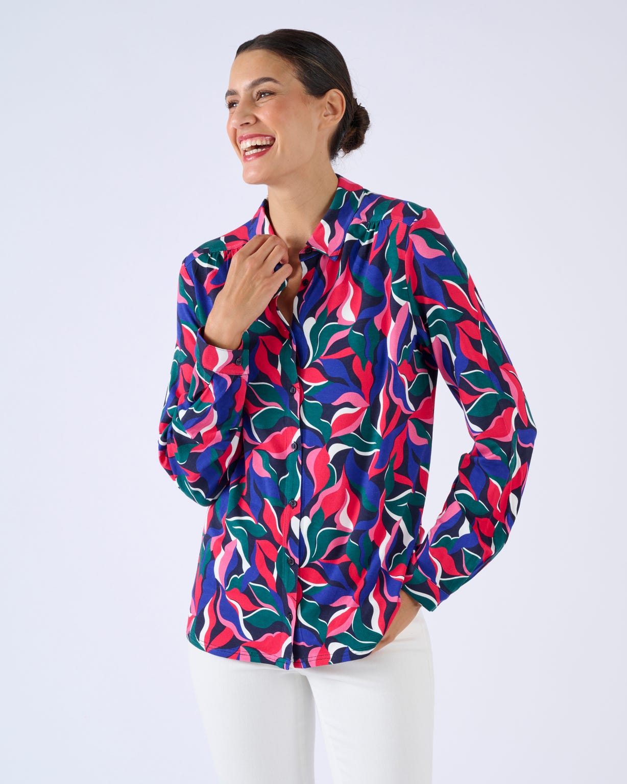 Chemisier maille fluide viscose stretch