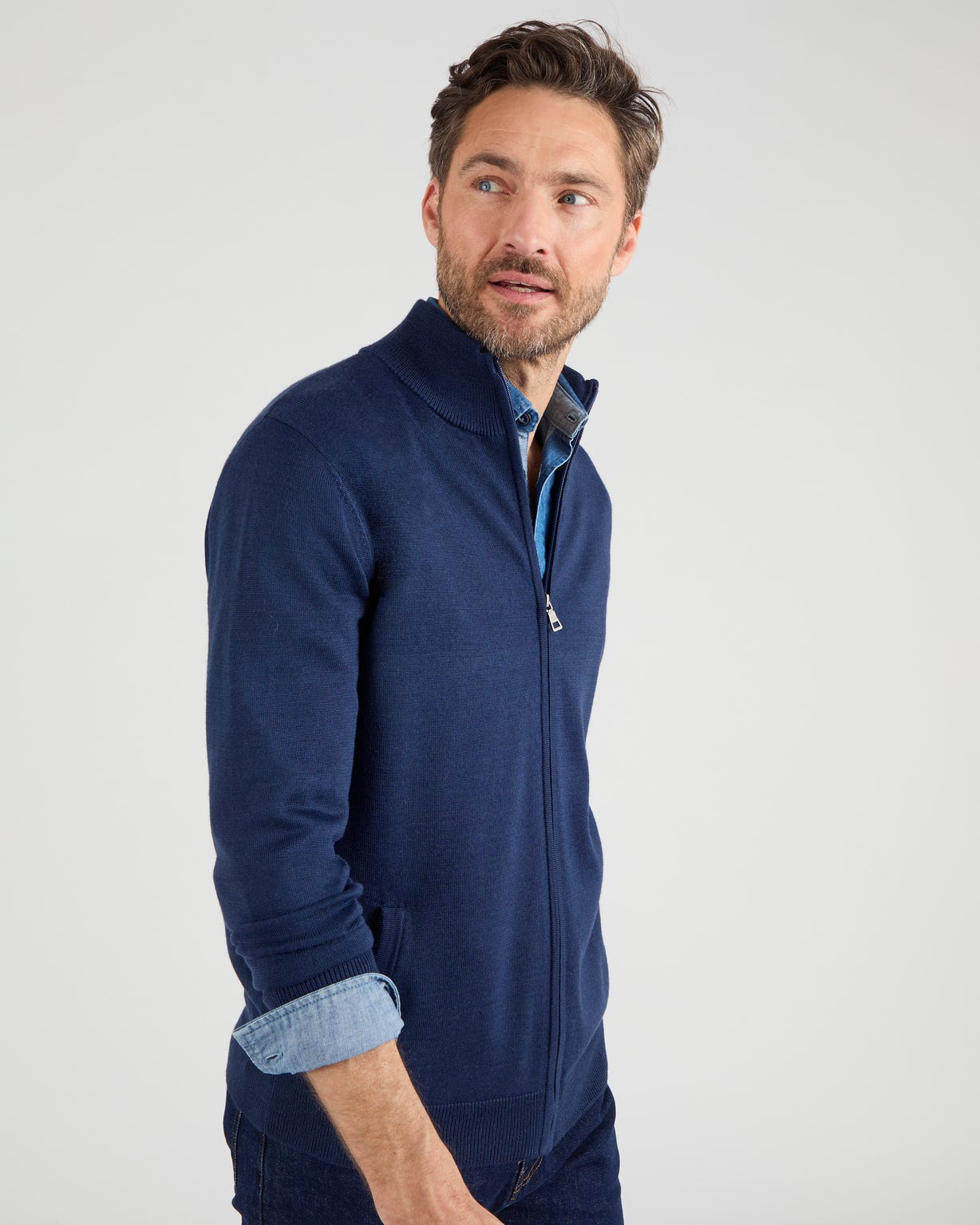 Gilet zippé col montant