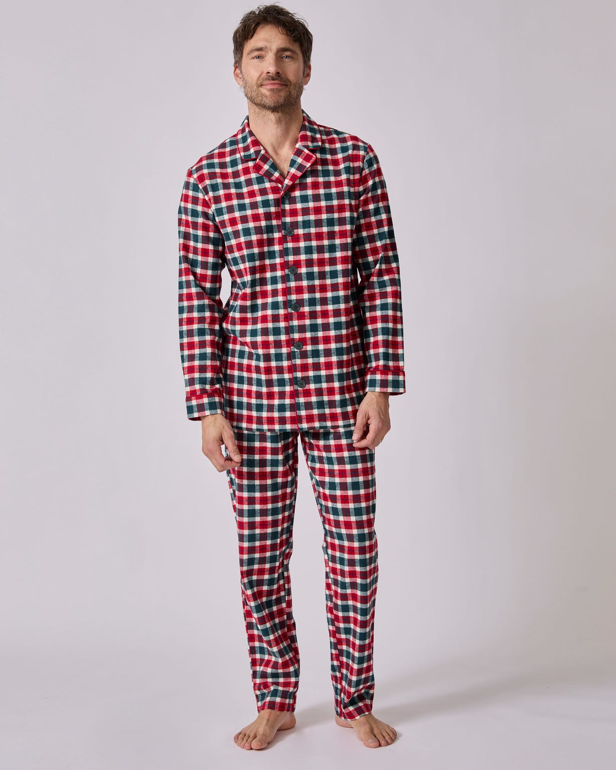 Pyjama en flanelle grattée pur coton
