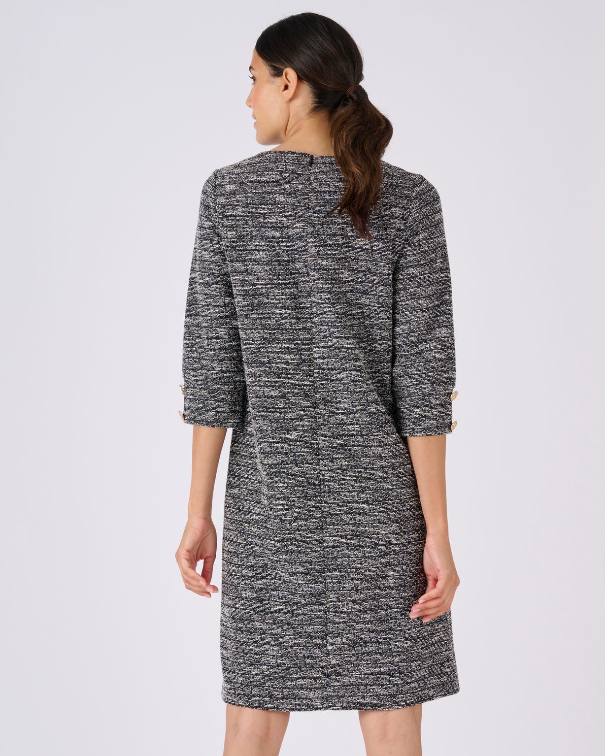 Robe droite effet tweed