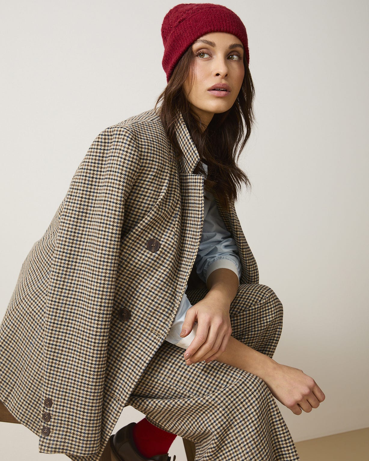 Veste motif pied-de-poule