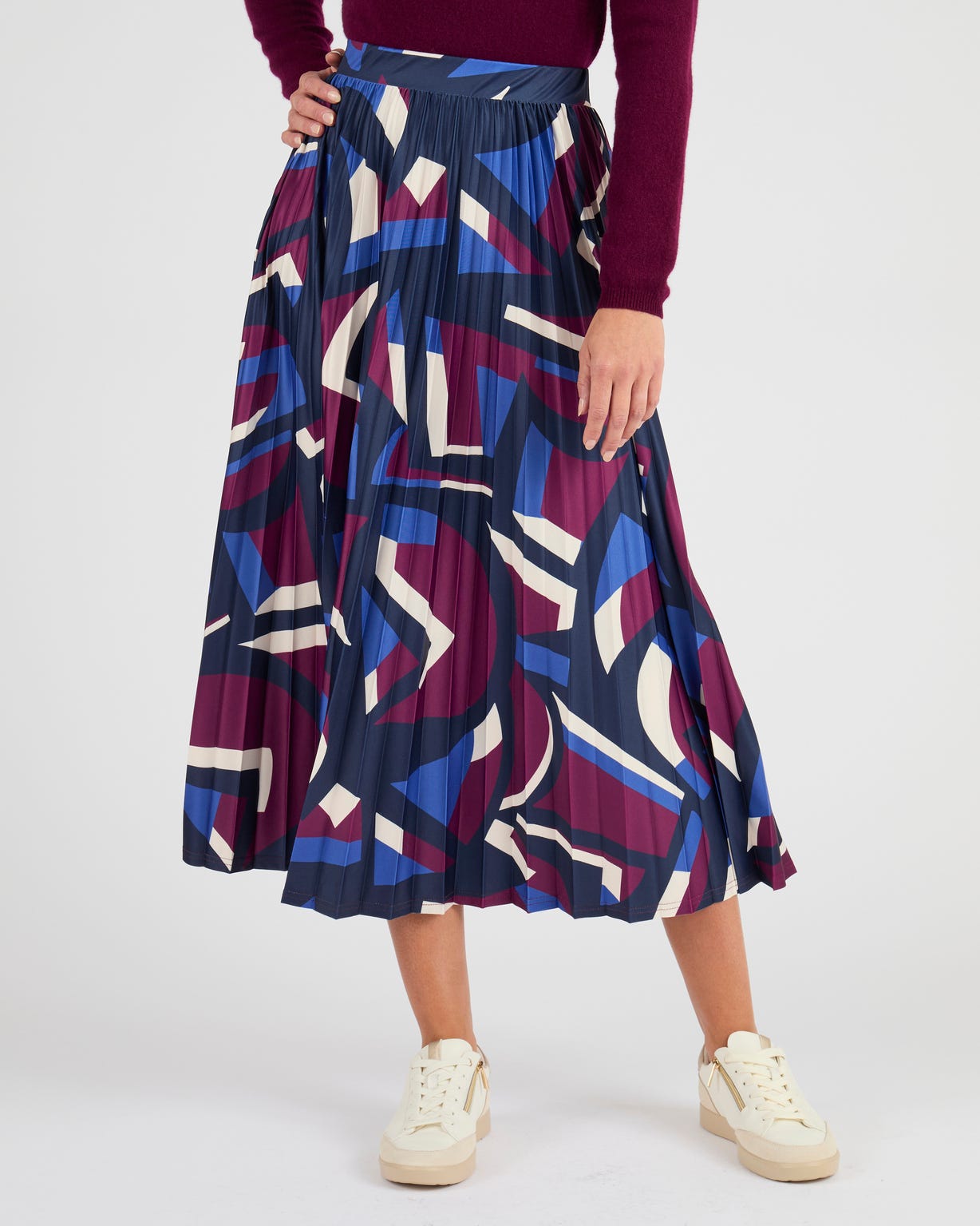 Jupe maille, plissé soleil