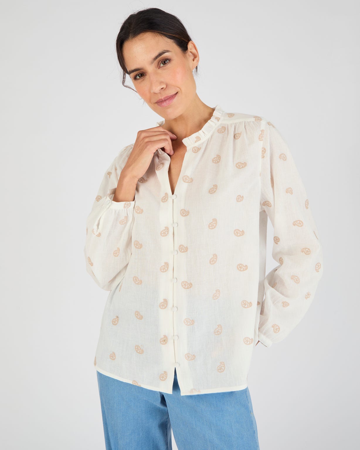 Blouse brodée
