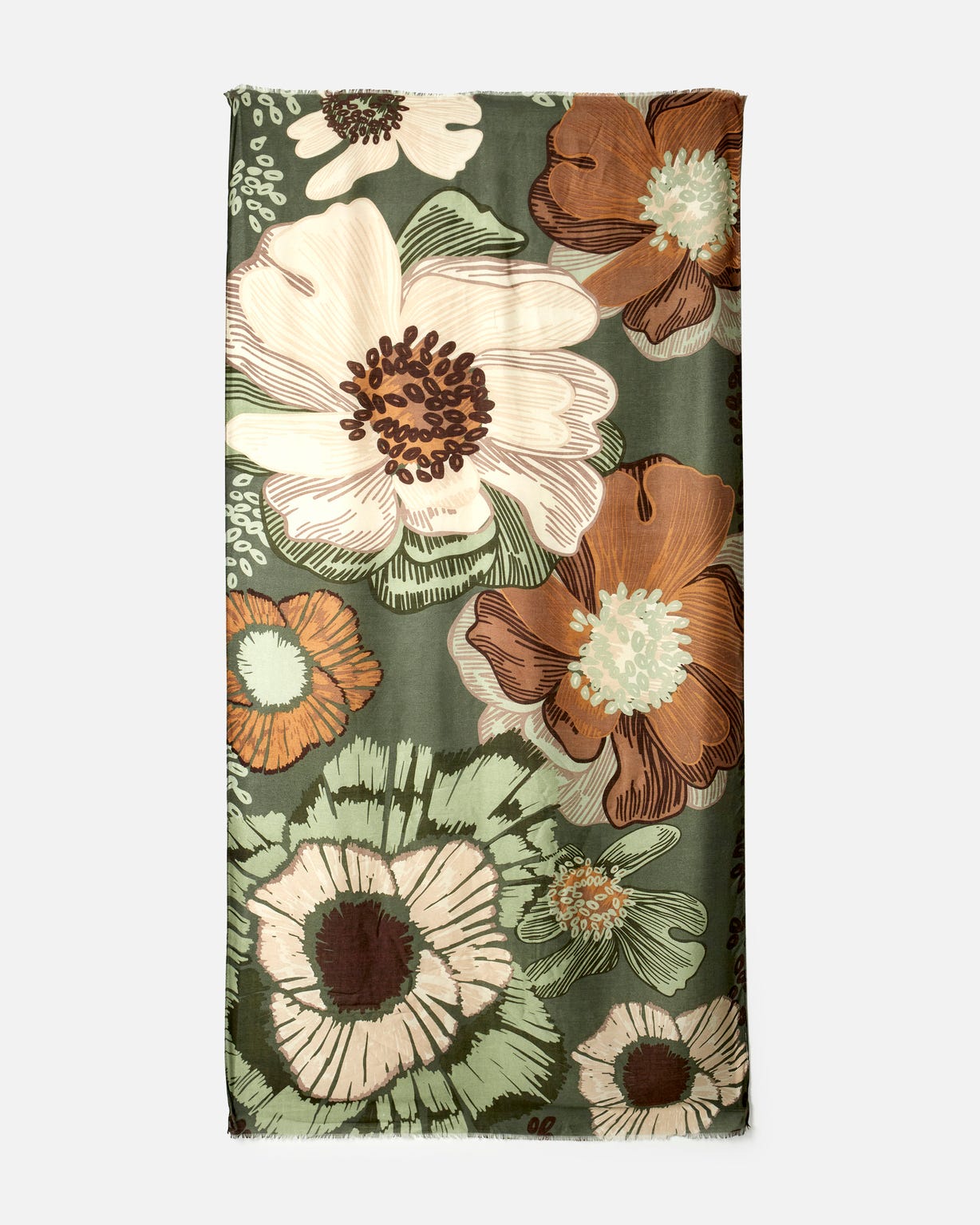 Foulard motif grandes fleurs