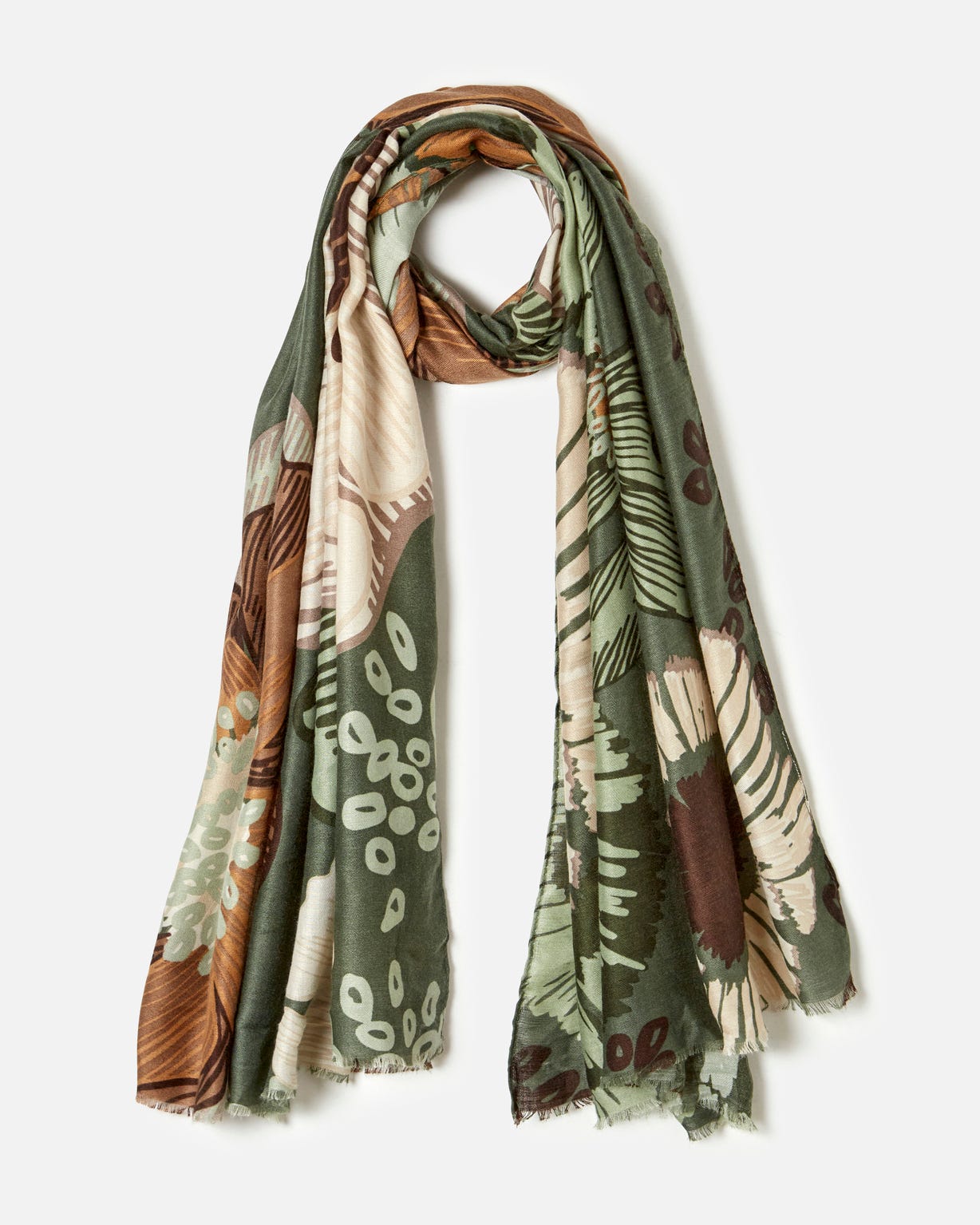 Foulard motif grandes fleurs