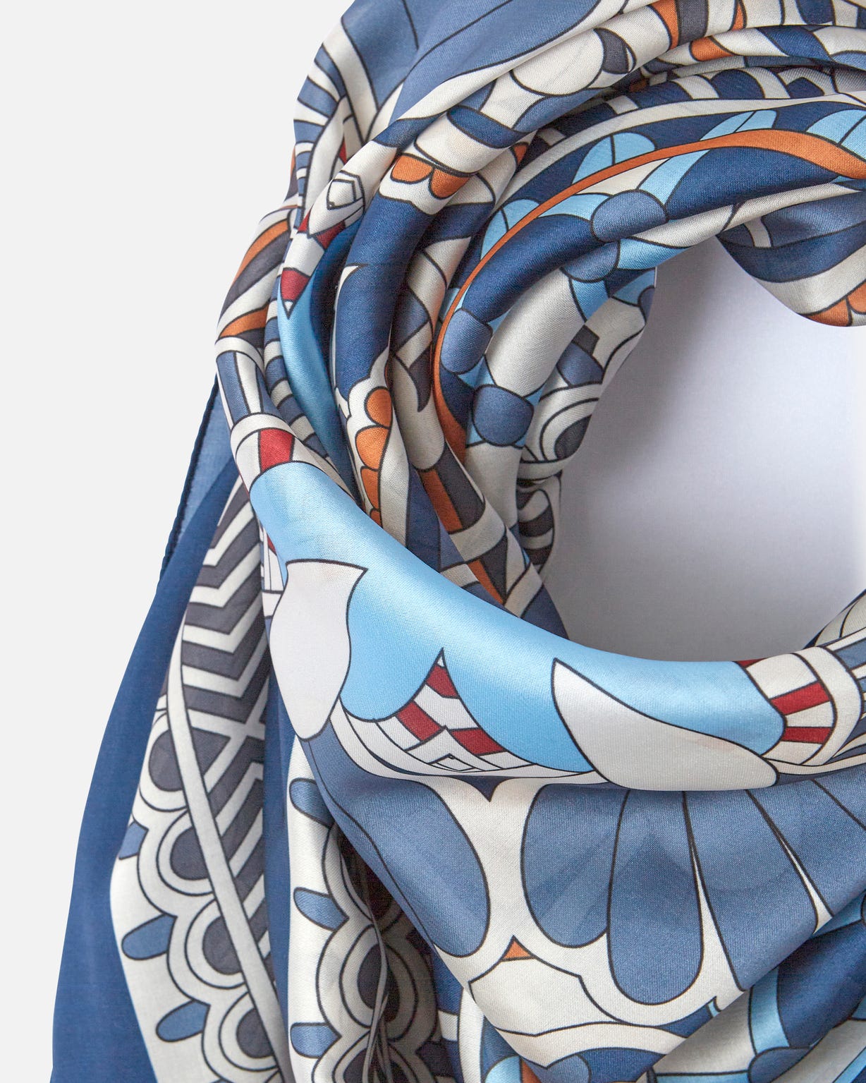 Foulard carré imprimé géométrique