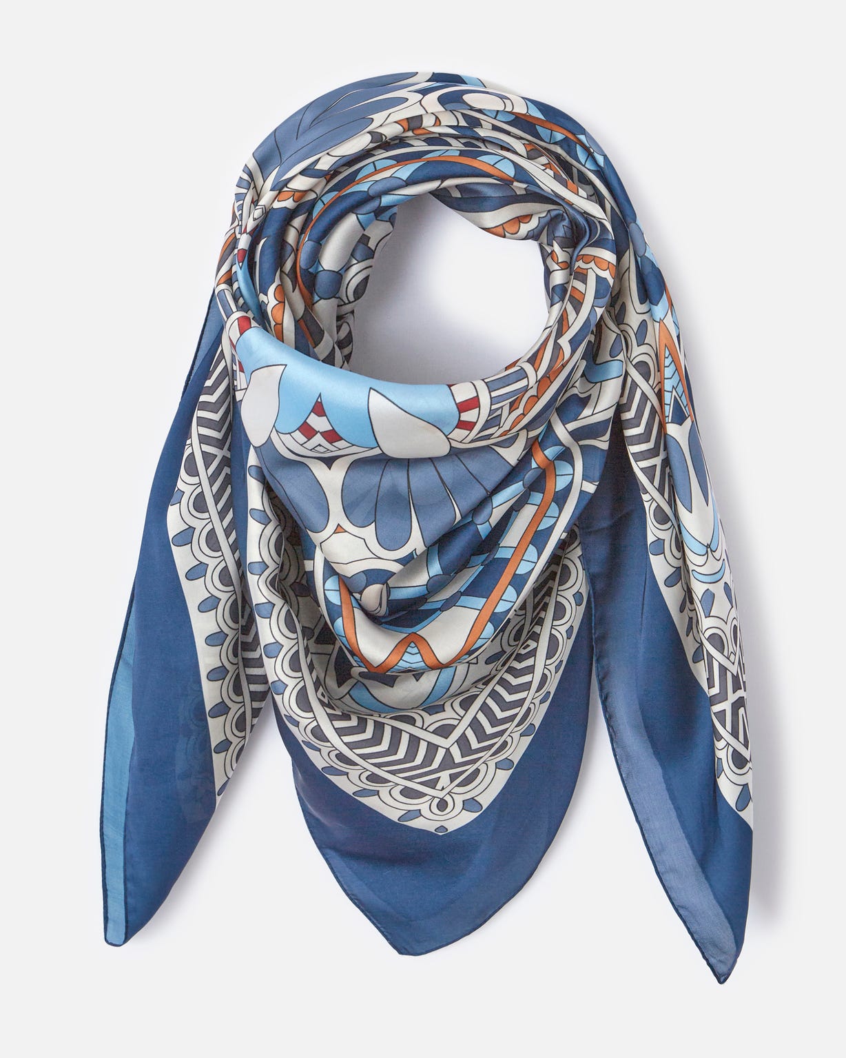 Foulard carré imprimé géométrique