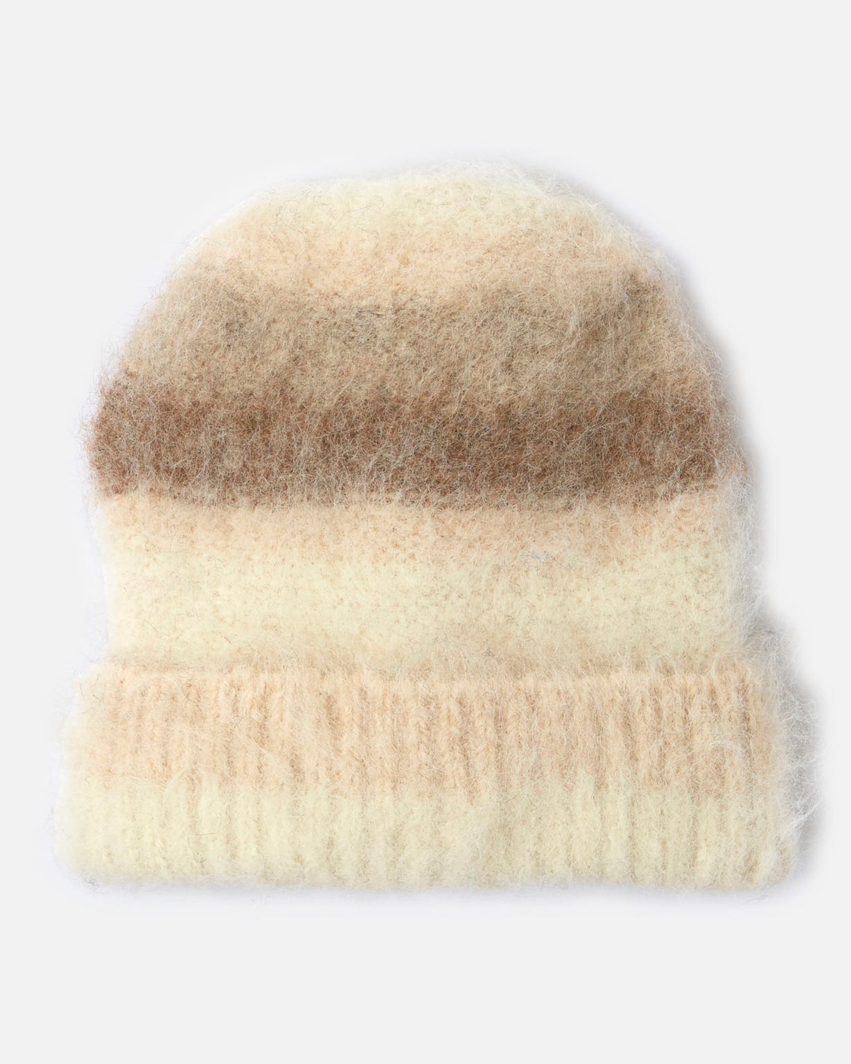 Bonnet maille moelleuse rayée