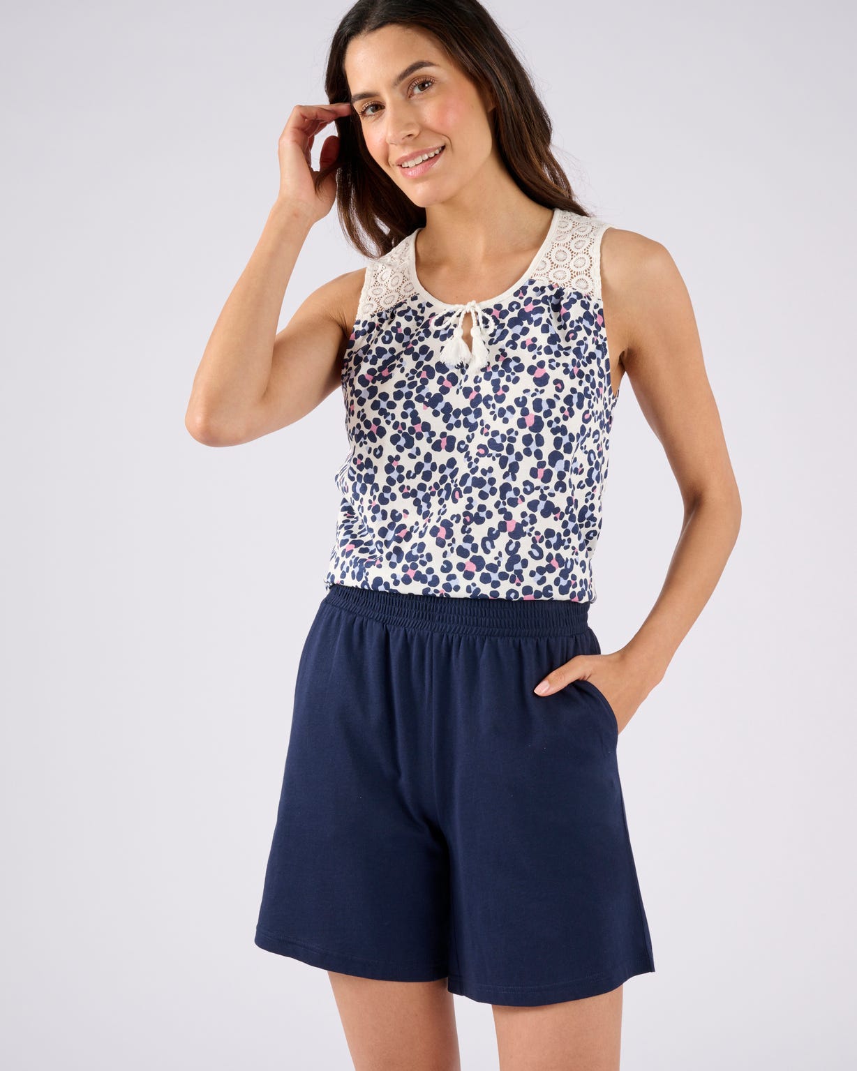 Pyjashort en maille jersey pur coton