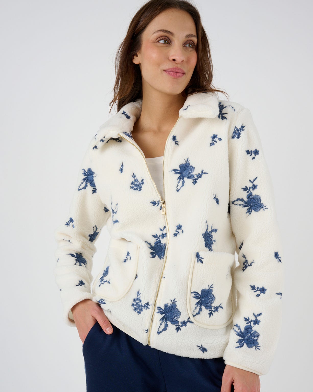 Veste de détente maille polaire brodée Thermolactyl