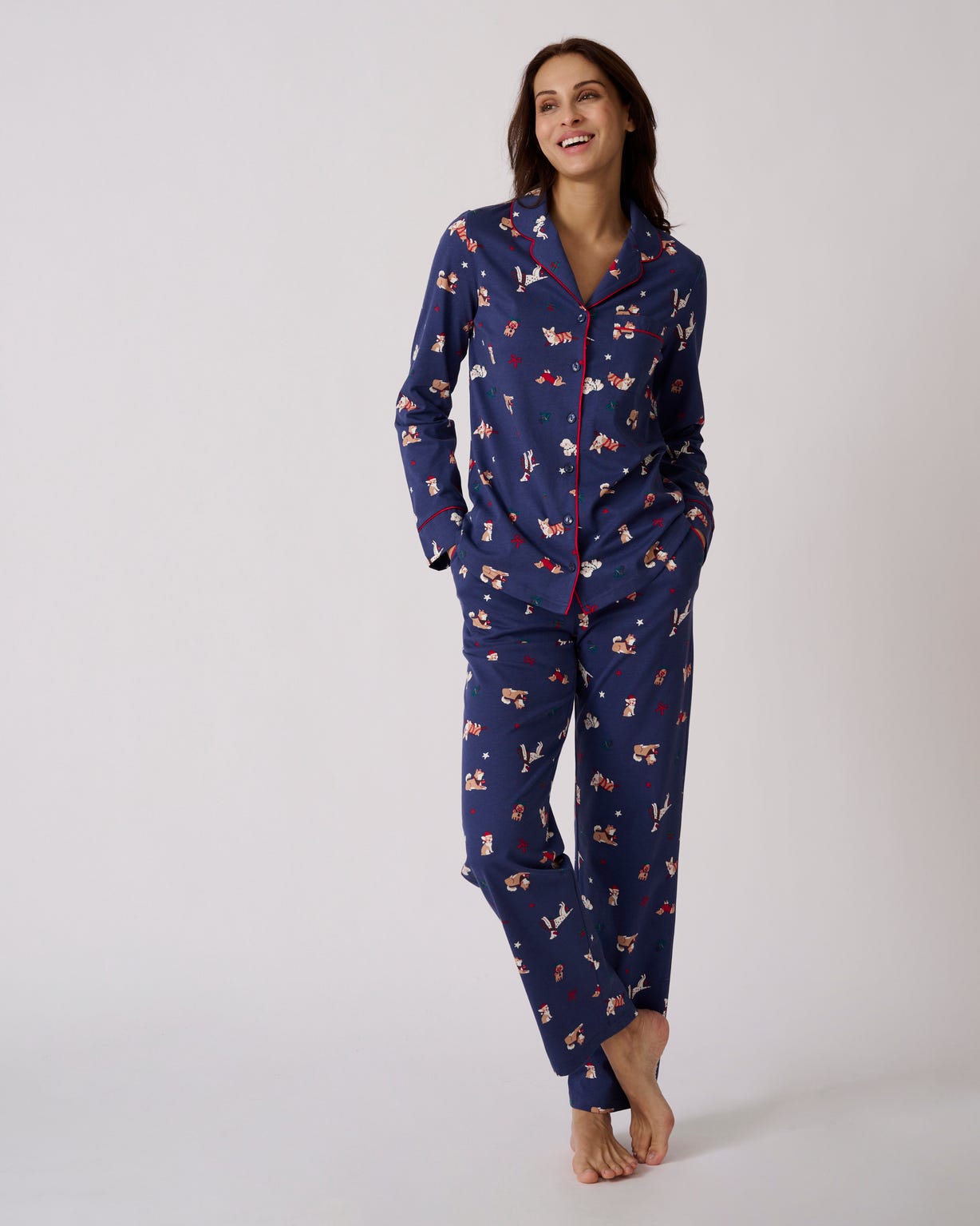 Pyjama de Noël en maille jersey pur coton peigné
