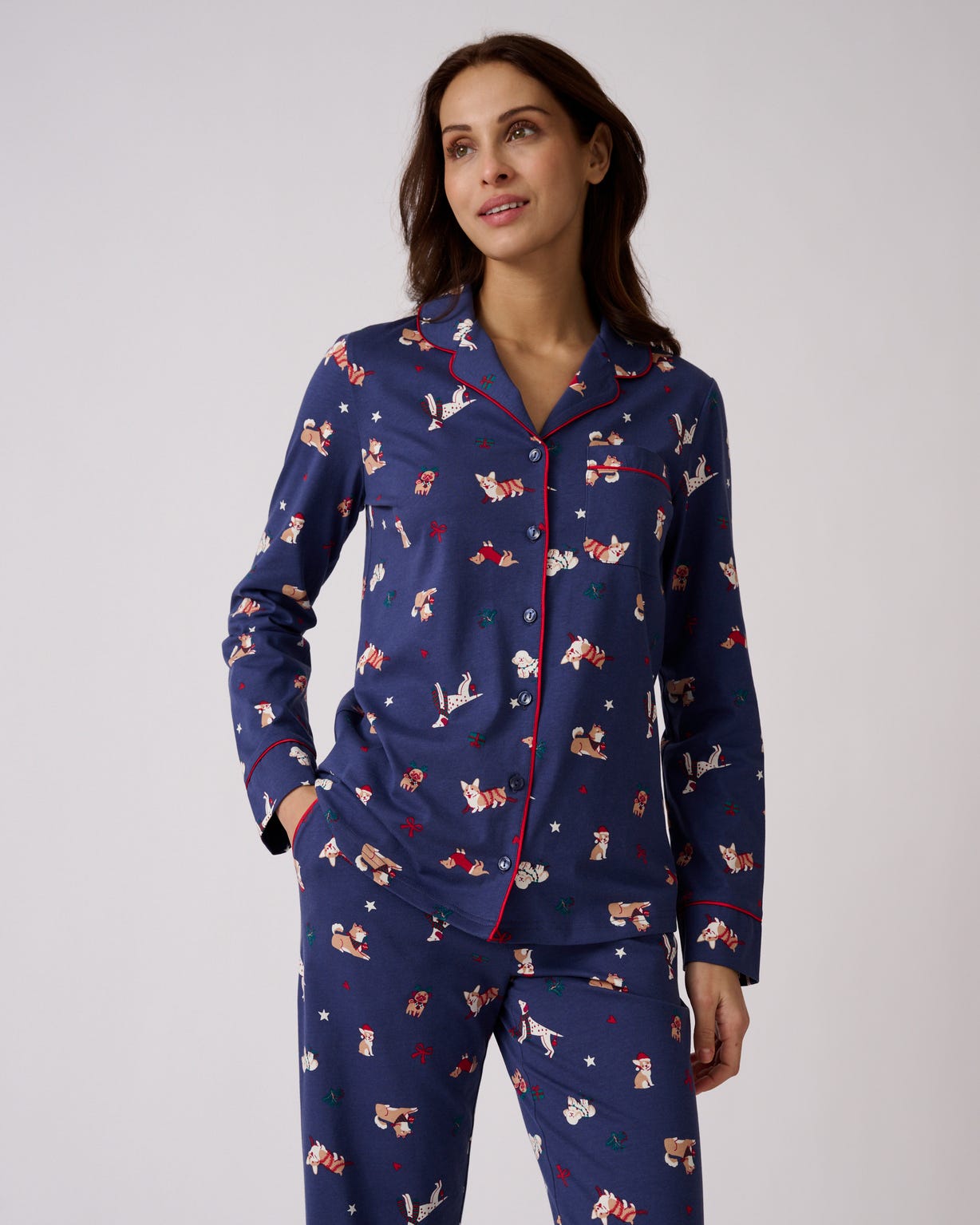 Pyjama de Noël en maille jersey pur coton peigné