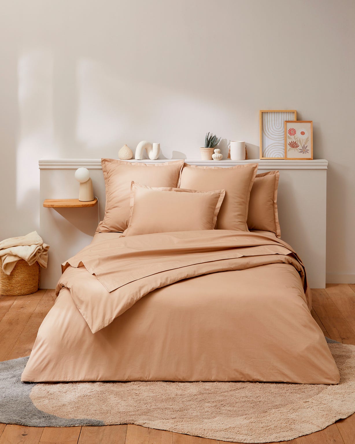 Housse de couette en percale pur coton.
