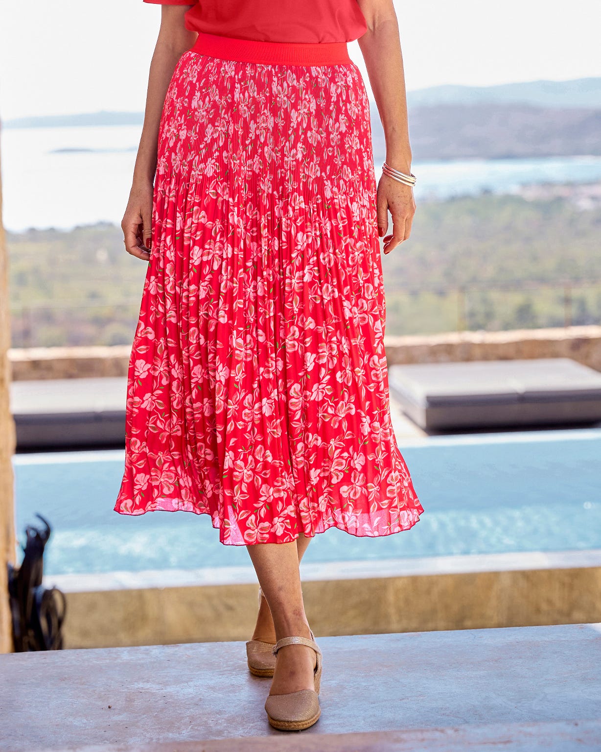 Jupe en voile, plissé irrégulier