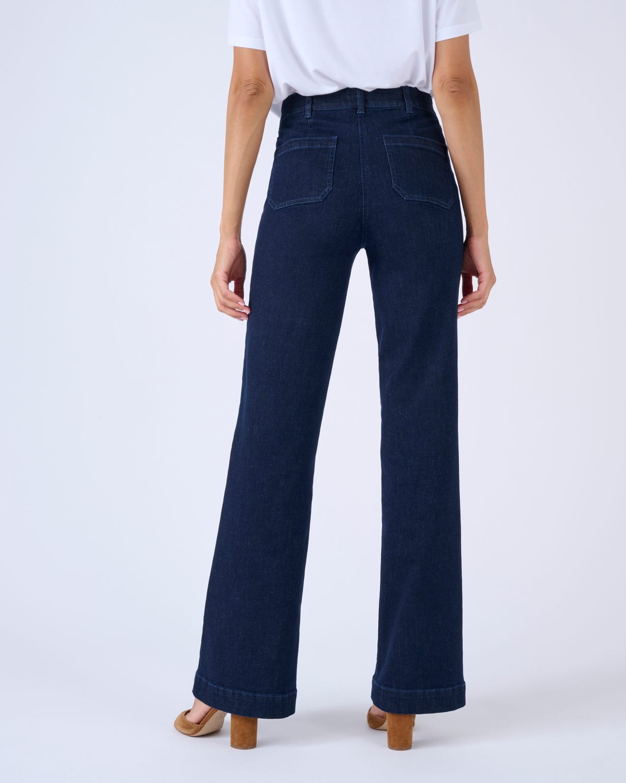 Jean large poches plaquées