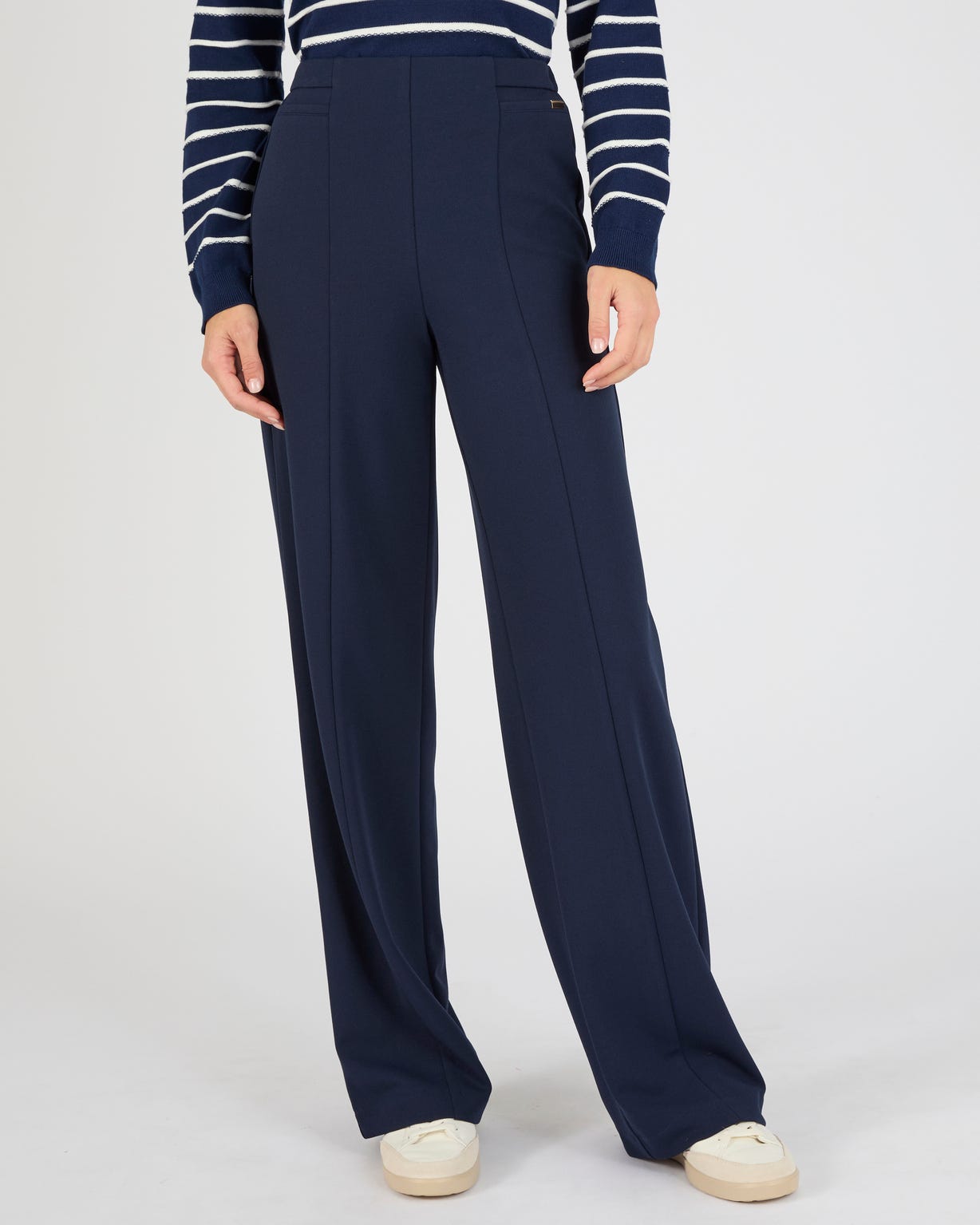 Pantalon large classique en maille