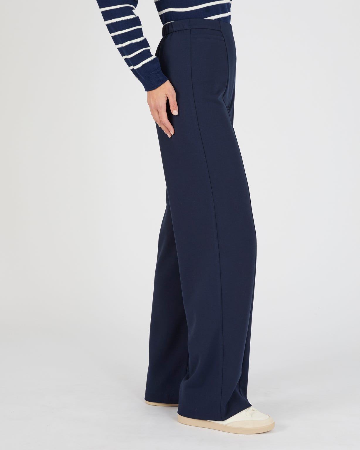 Pantalon large classique en maille