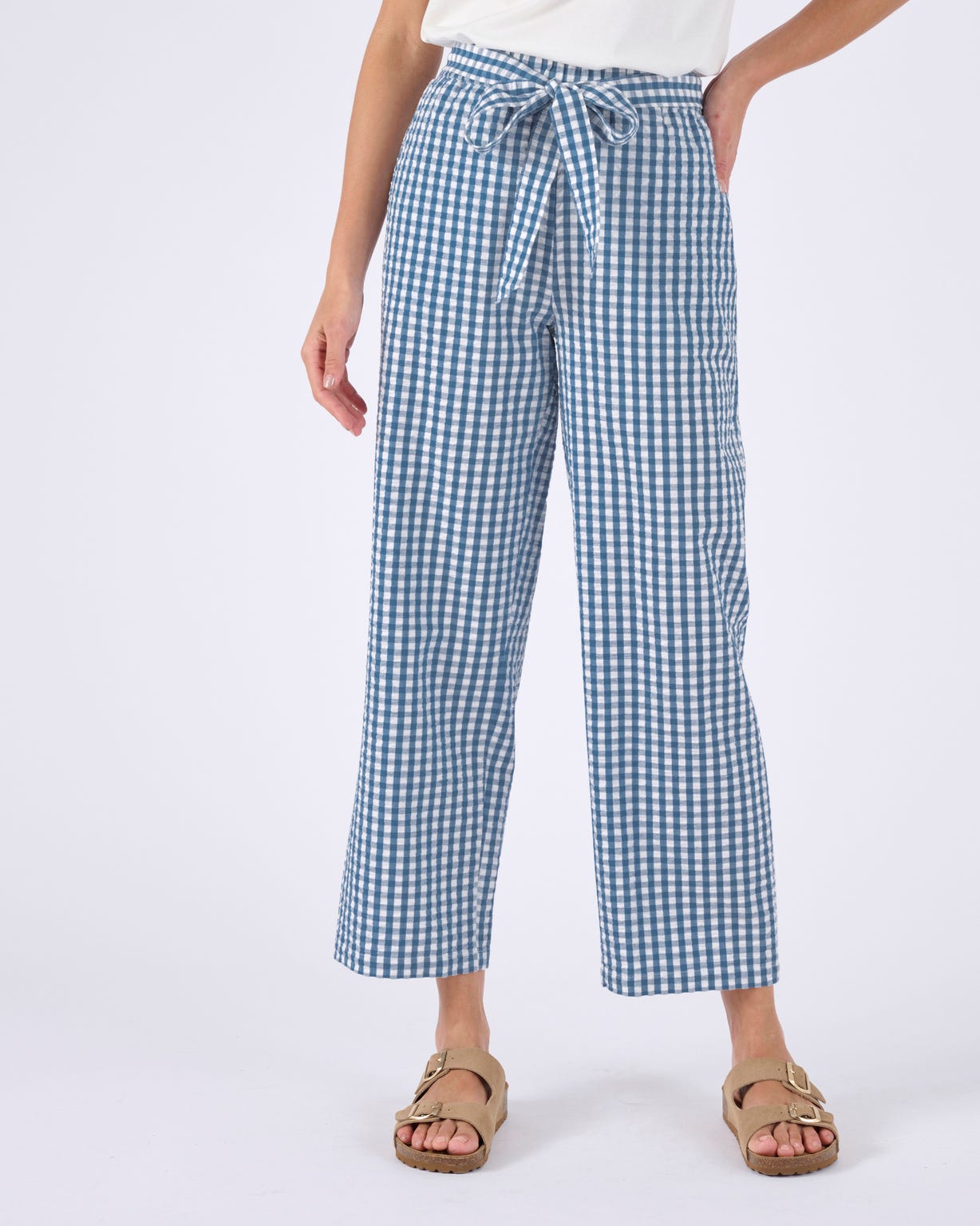 Pantalon 7/8ème tissu gaufré