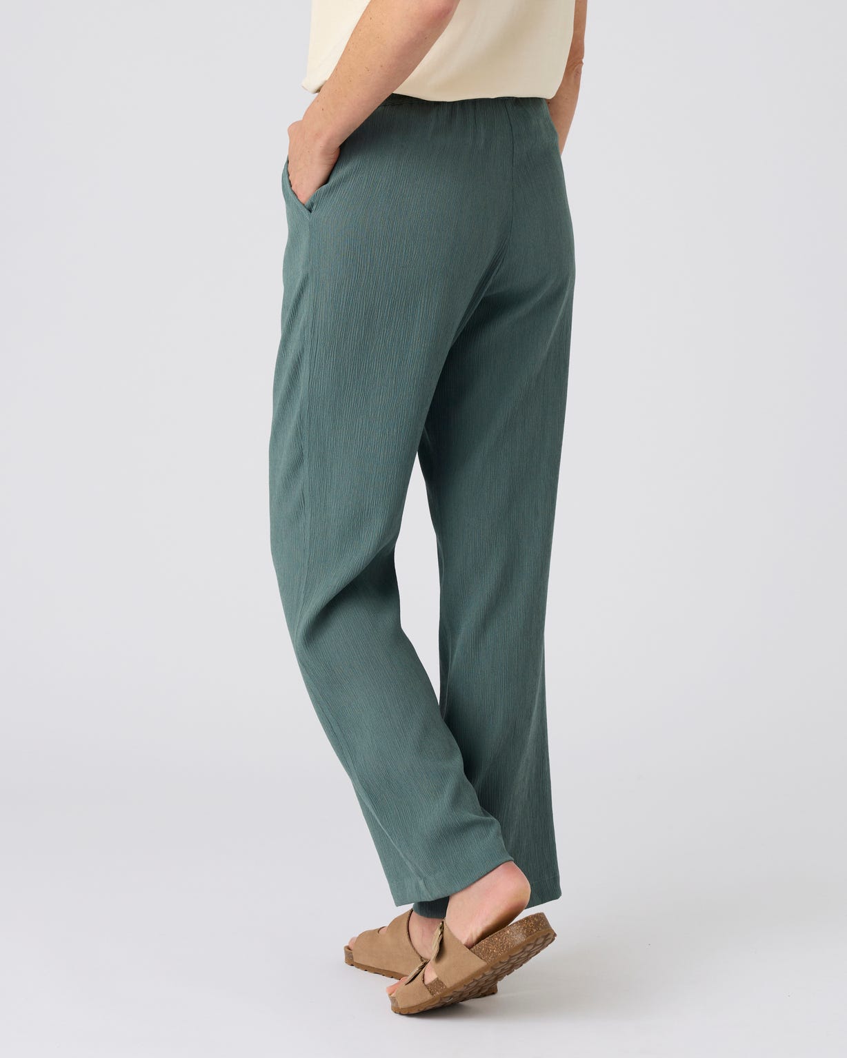 Pantalon crépon enfilable