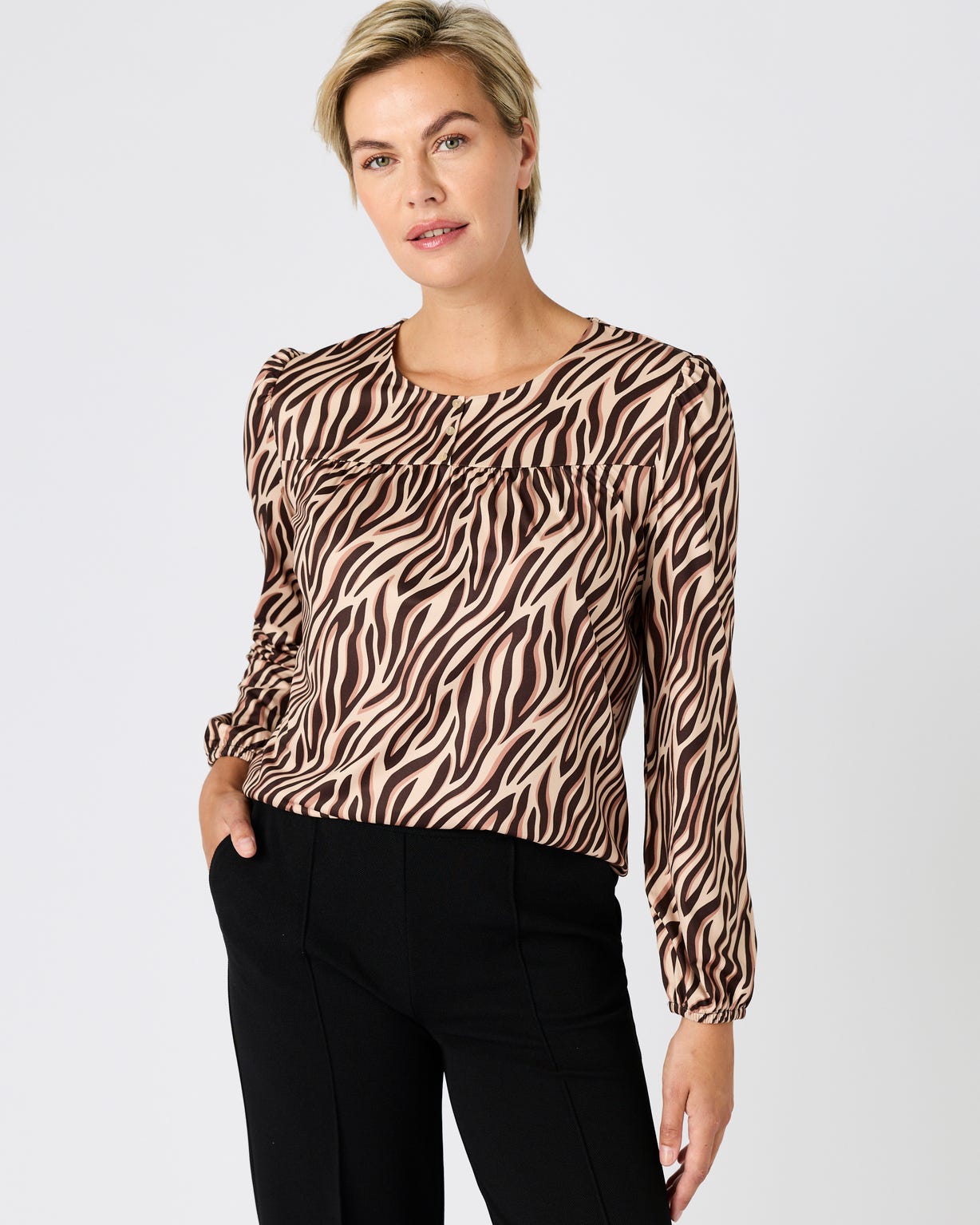 T-shirt imprimé maille chaude