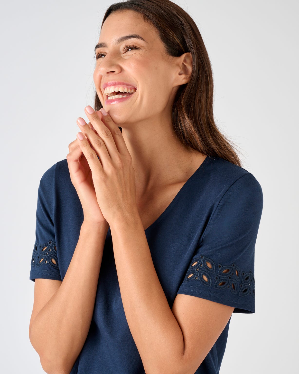 T-shirt détails fantaisie pur coton