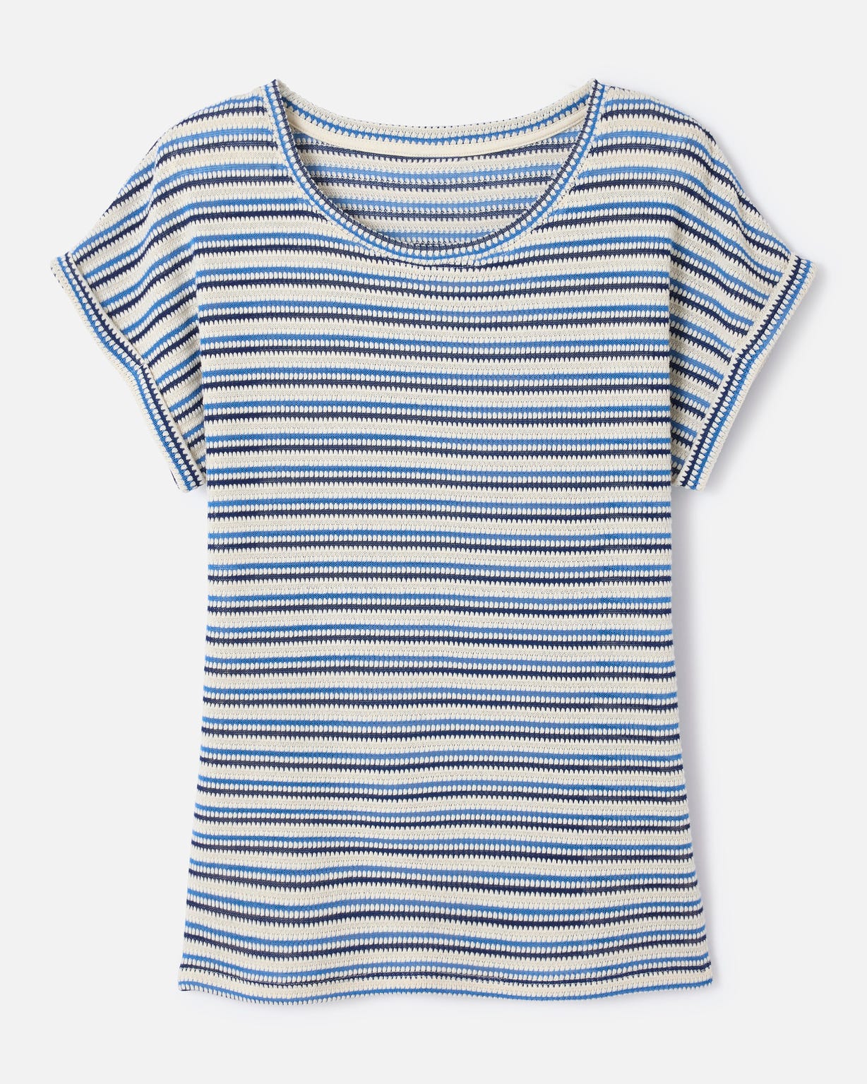 T-shirt maille jacquard rayée