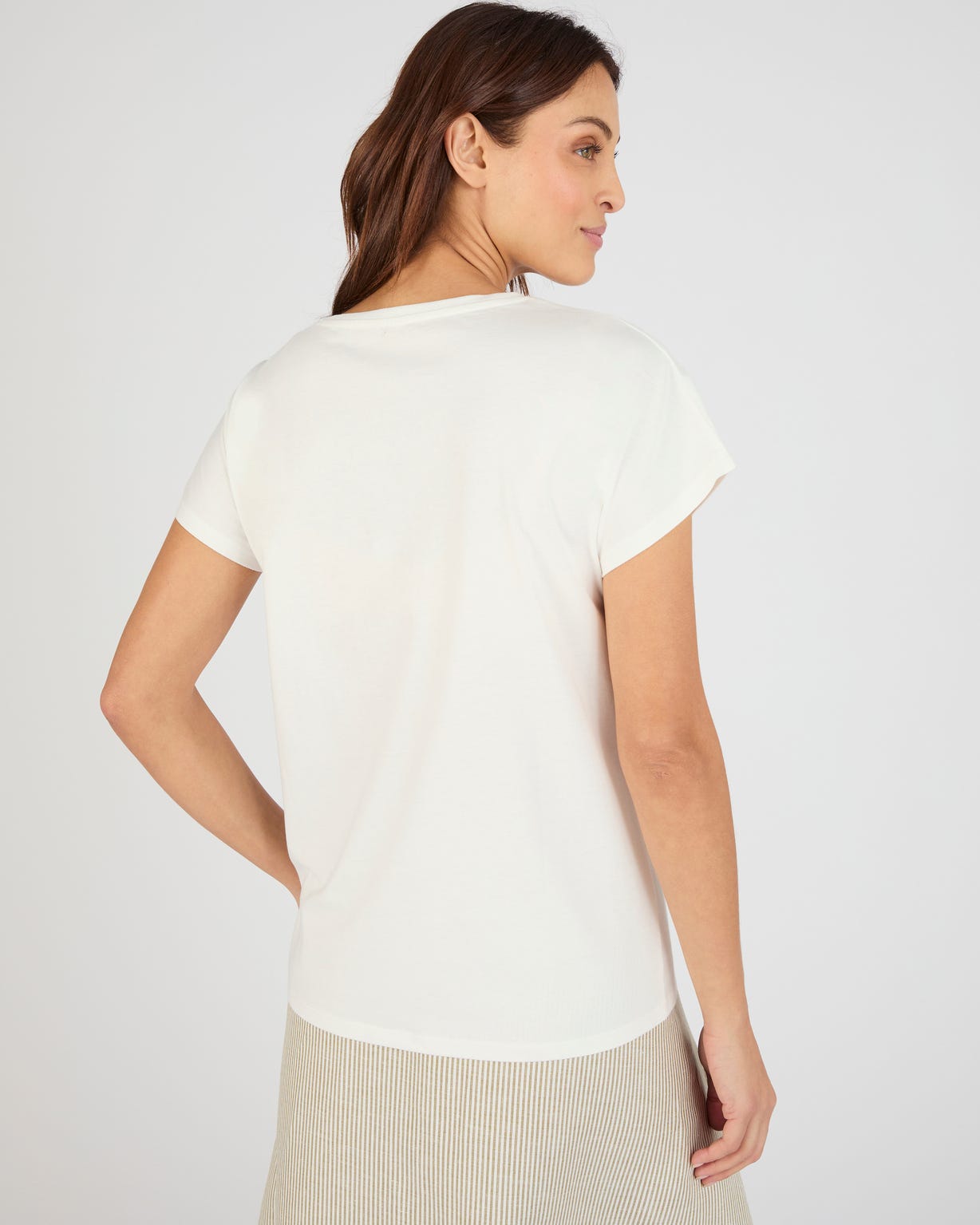 T-shirt broderies ajourées en pur coton