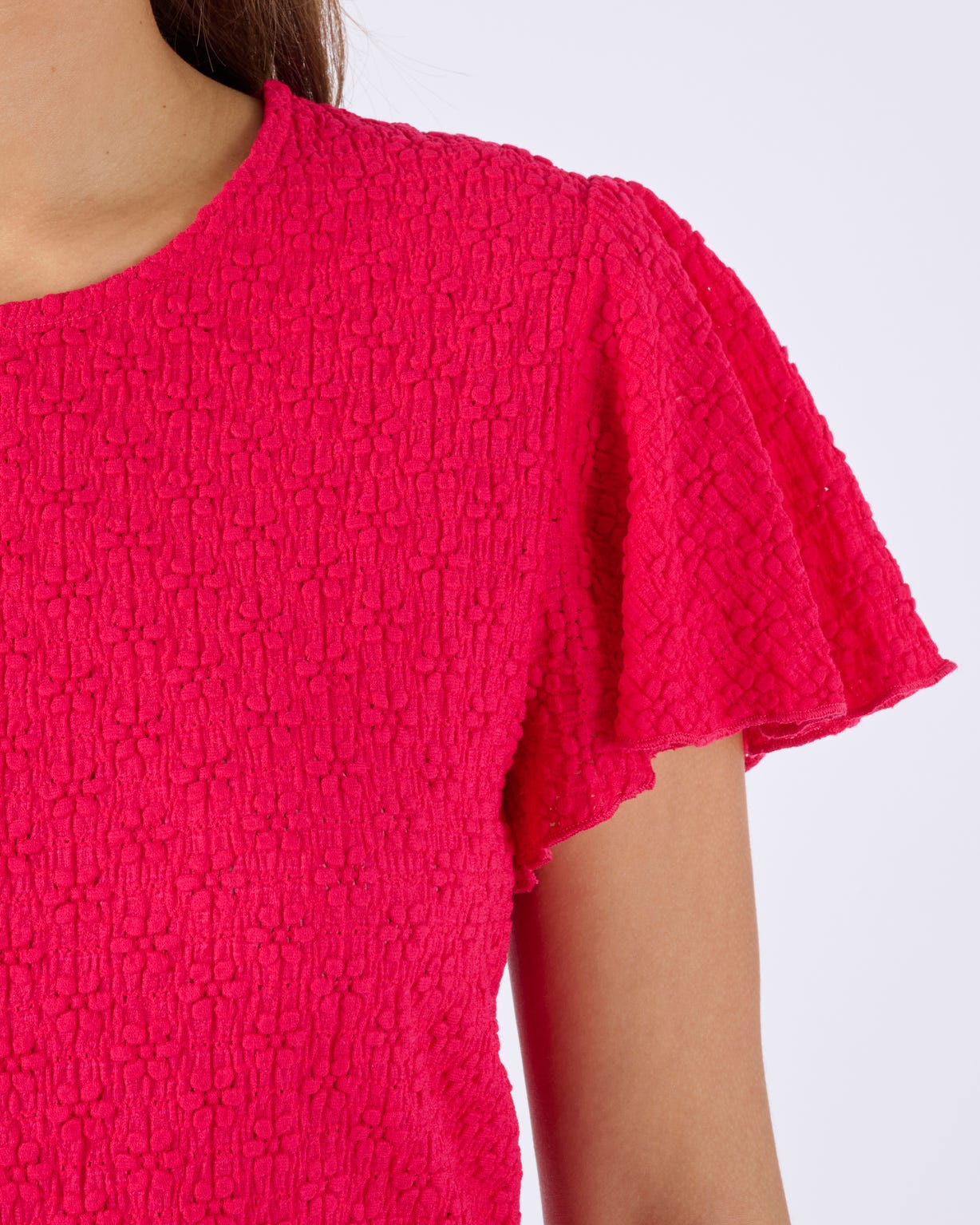 T-shirt maille jacquard reliéfée