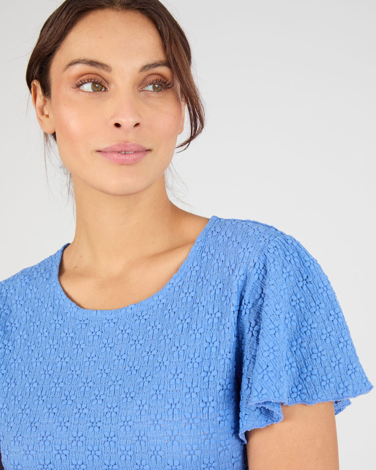 T-shirt maille jacquard reliéfée