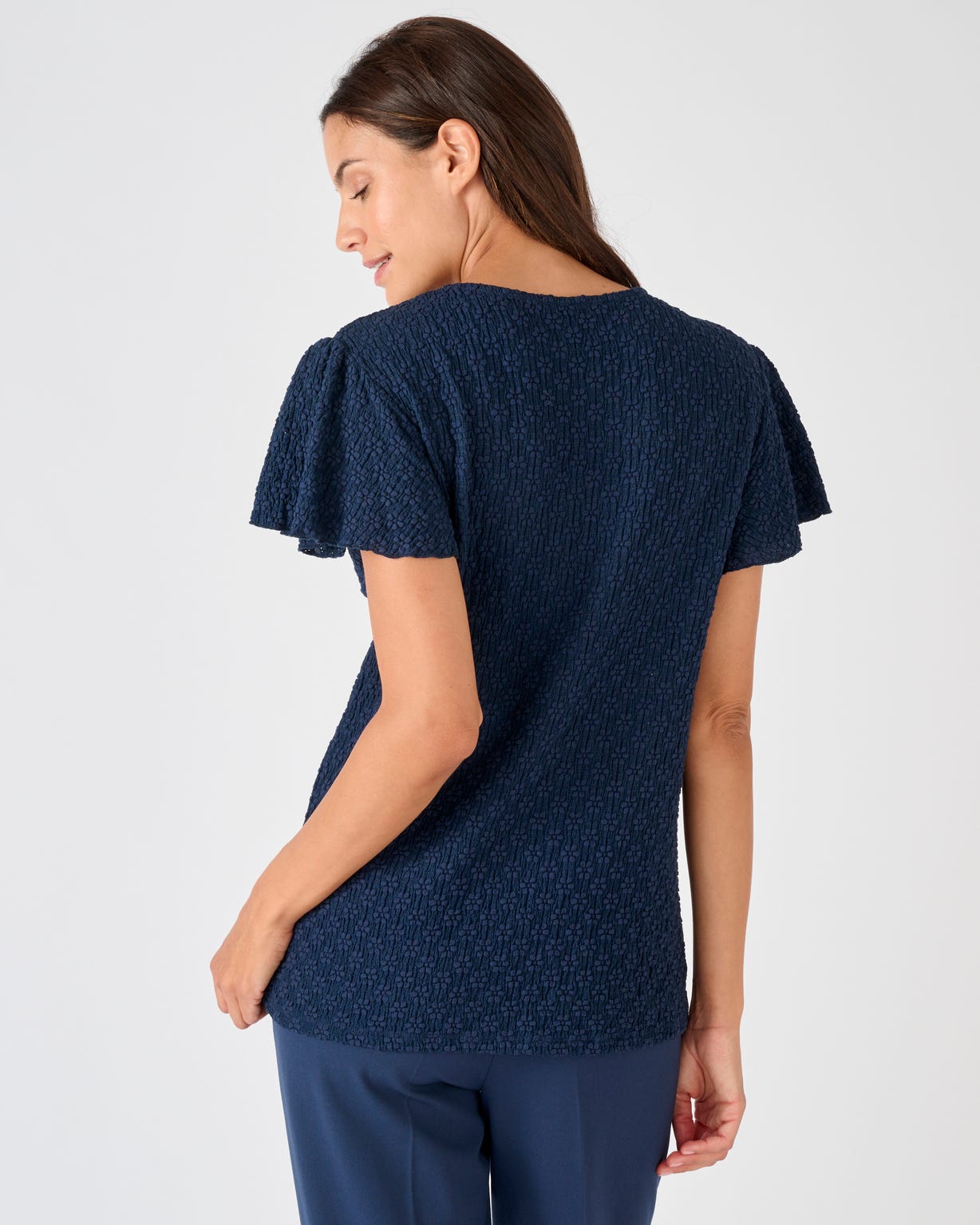 T-shirt maille jacquard reliéfée