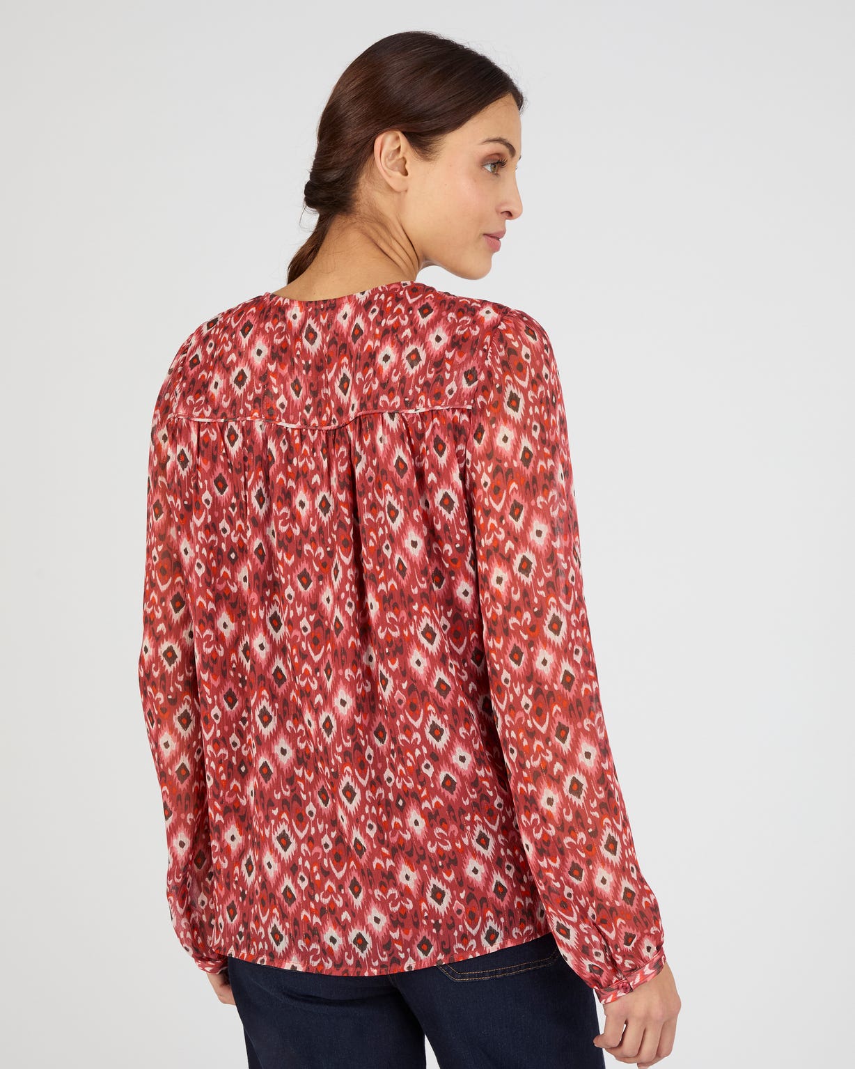 Blouse en voile imprimé