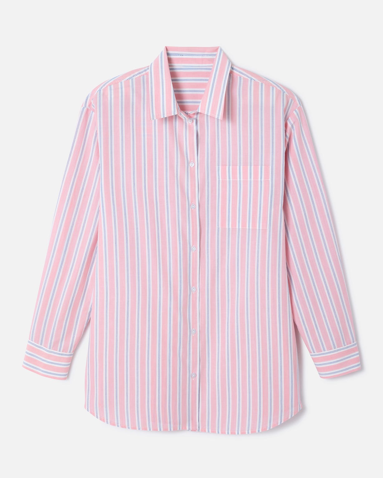 Chemise rayée en popeline