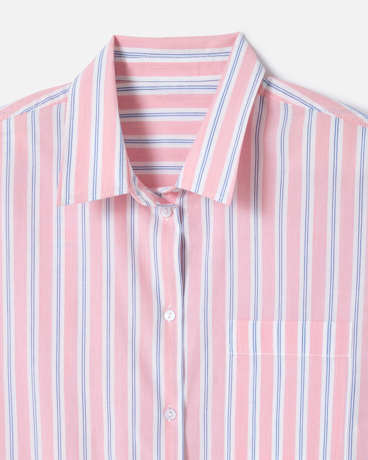 Chemise rayée en popeline