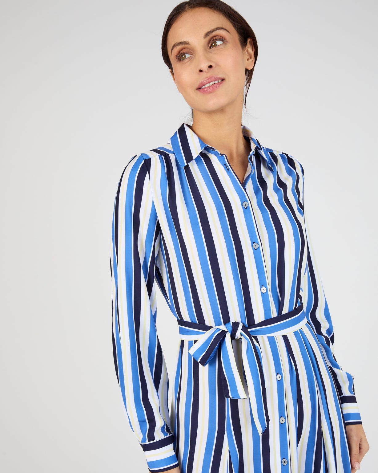 Robe-chemisier rayée