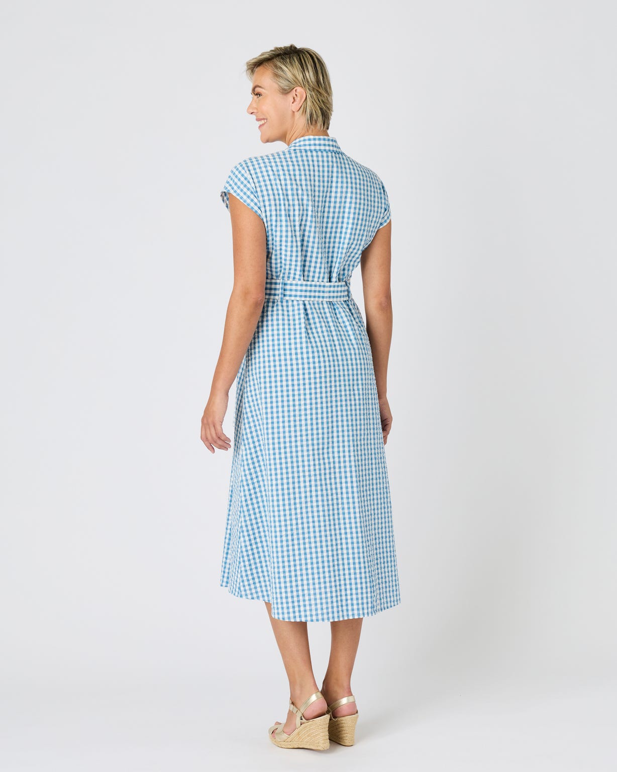 Robe-chemise tissu gaufré