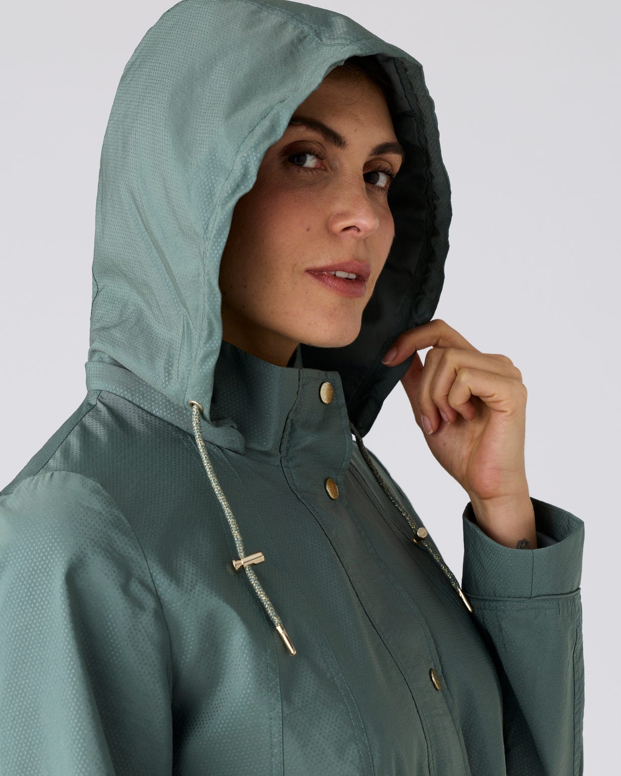 Parka légère tissu texturé satiné