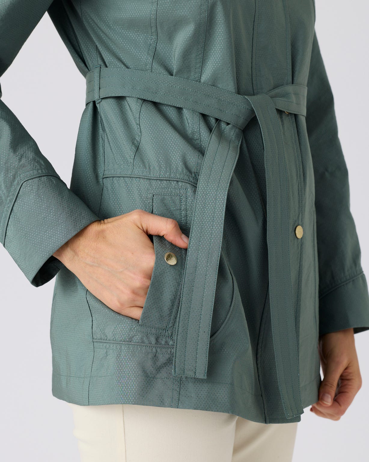 Parka légère tissu texturé satiné