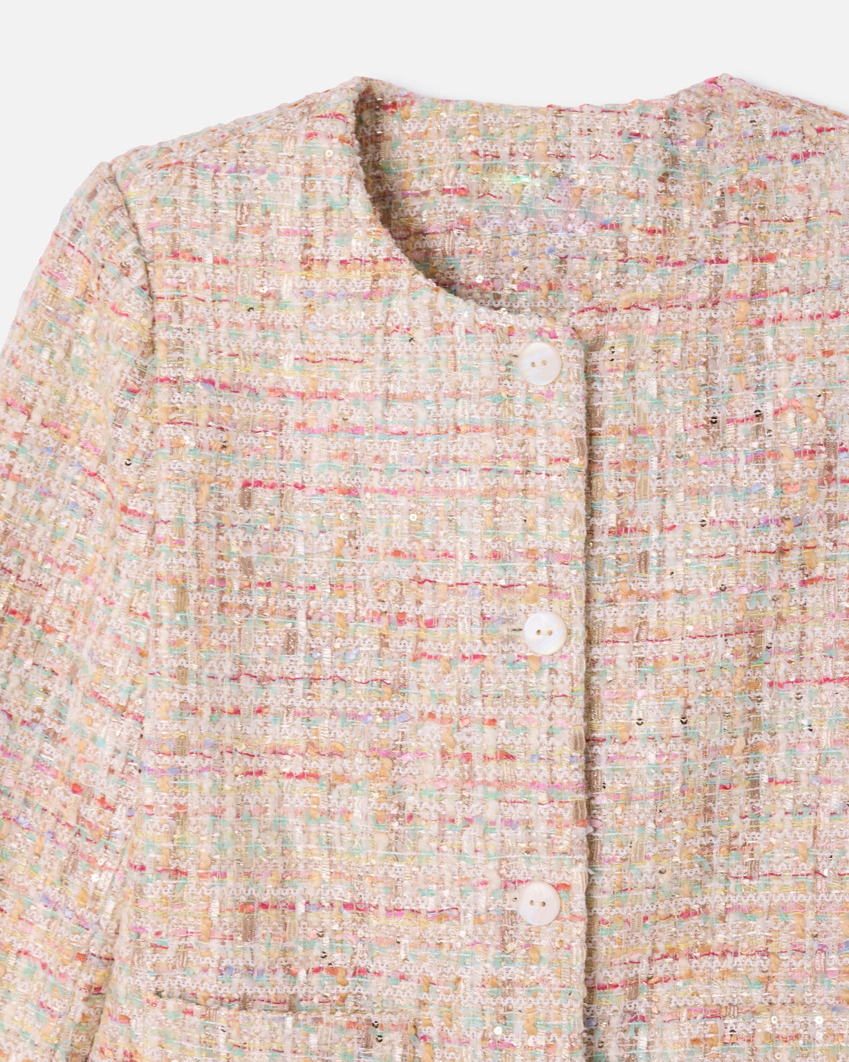Veste effet tweed fils brillants