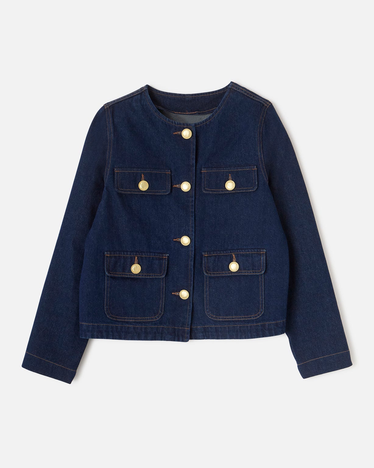 Veste en jean à boutons chic