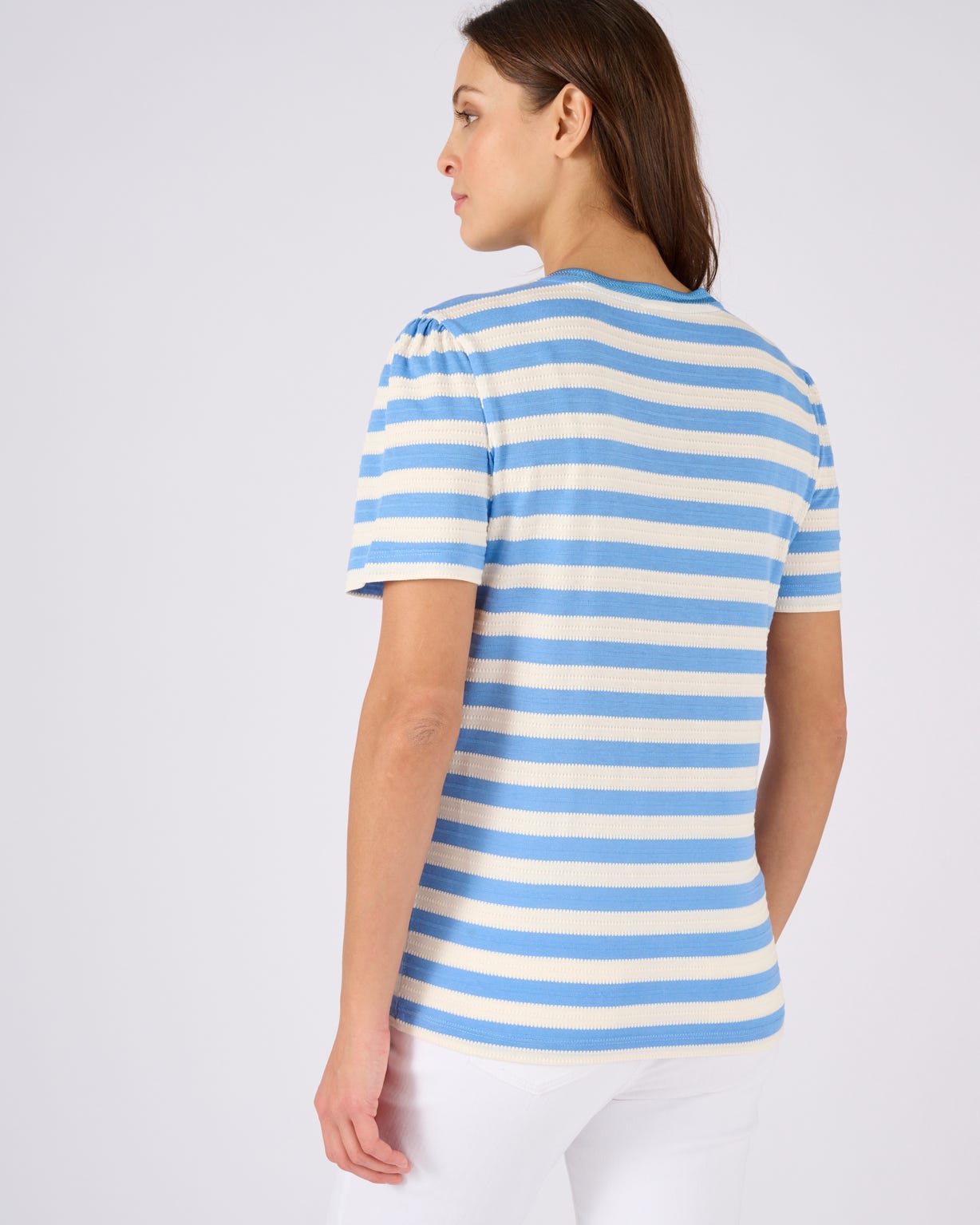 Tee-shirt rayé en maille texturée