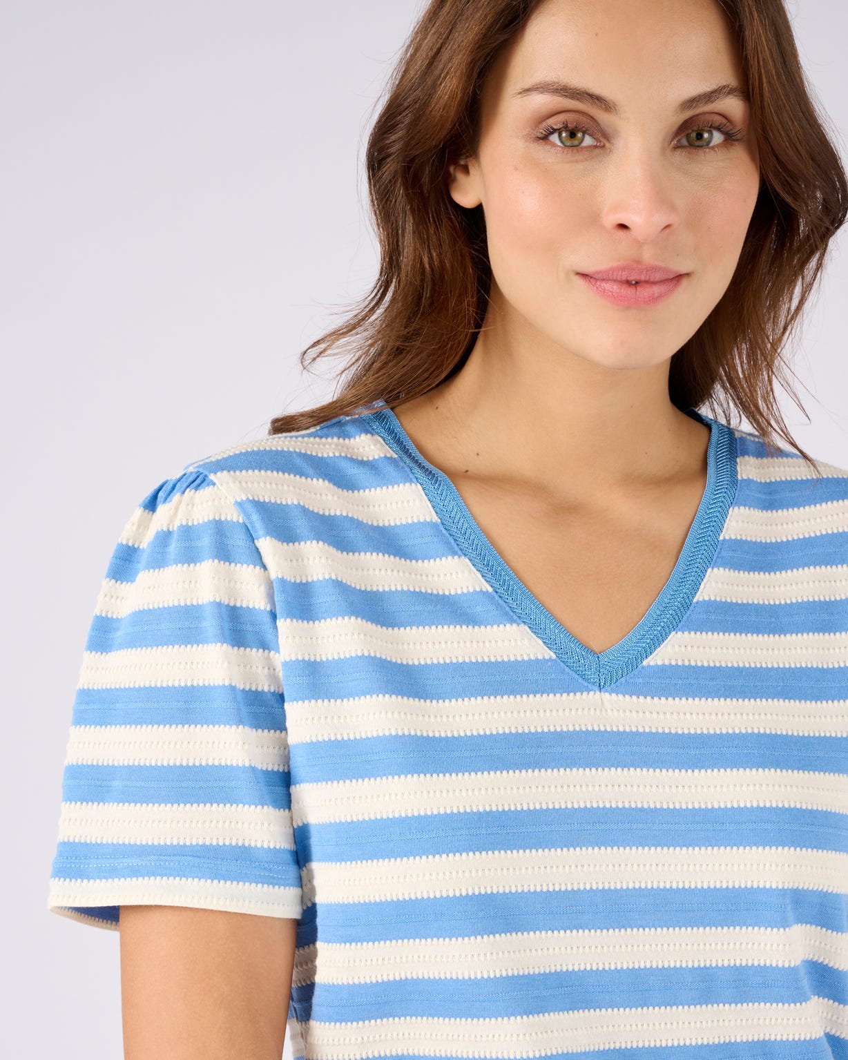 Tee-shirt rayé en maille texturée