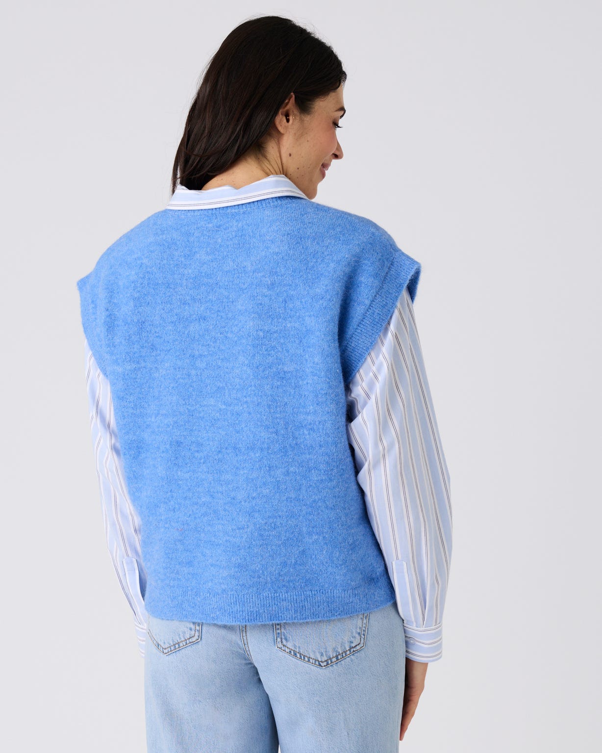 Pull sans manches toucher doux