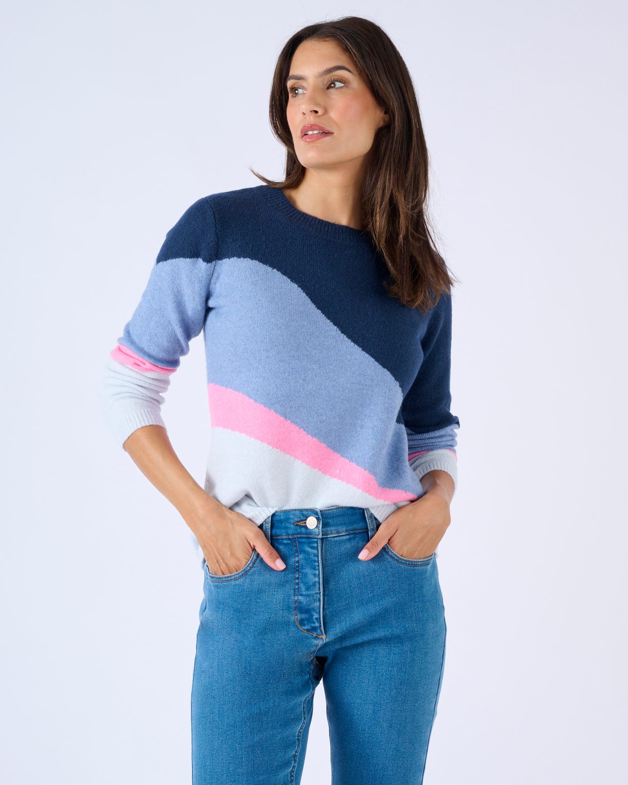 Pull jeu de couleurs