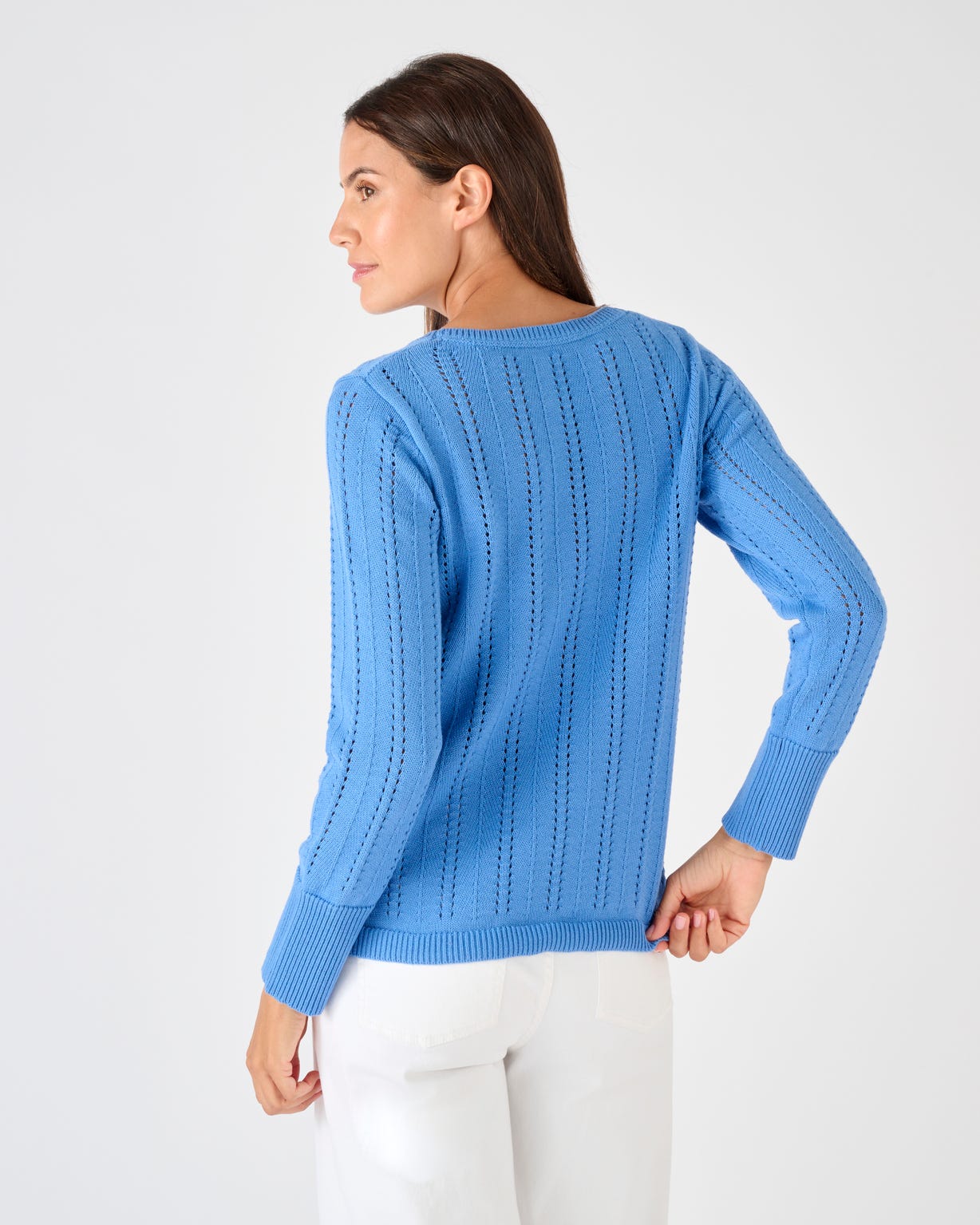 Pull jeu de maille ajourée