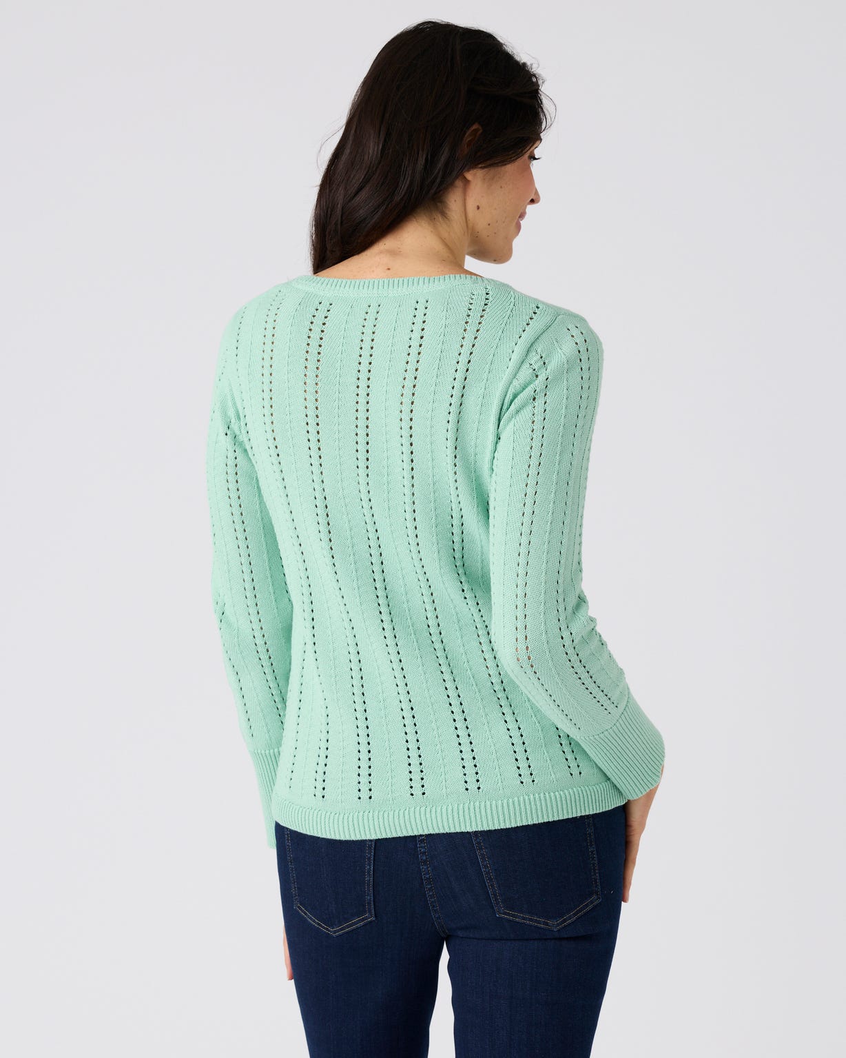 Pull jeu de maille ajourée