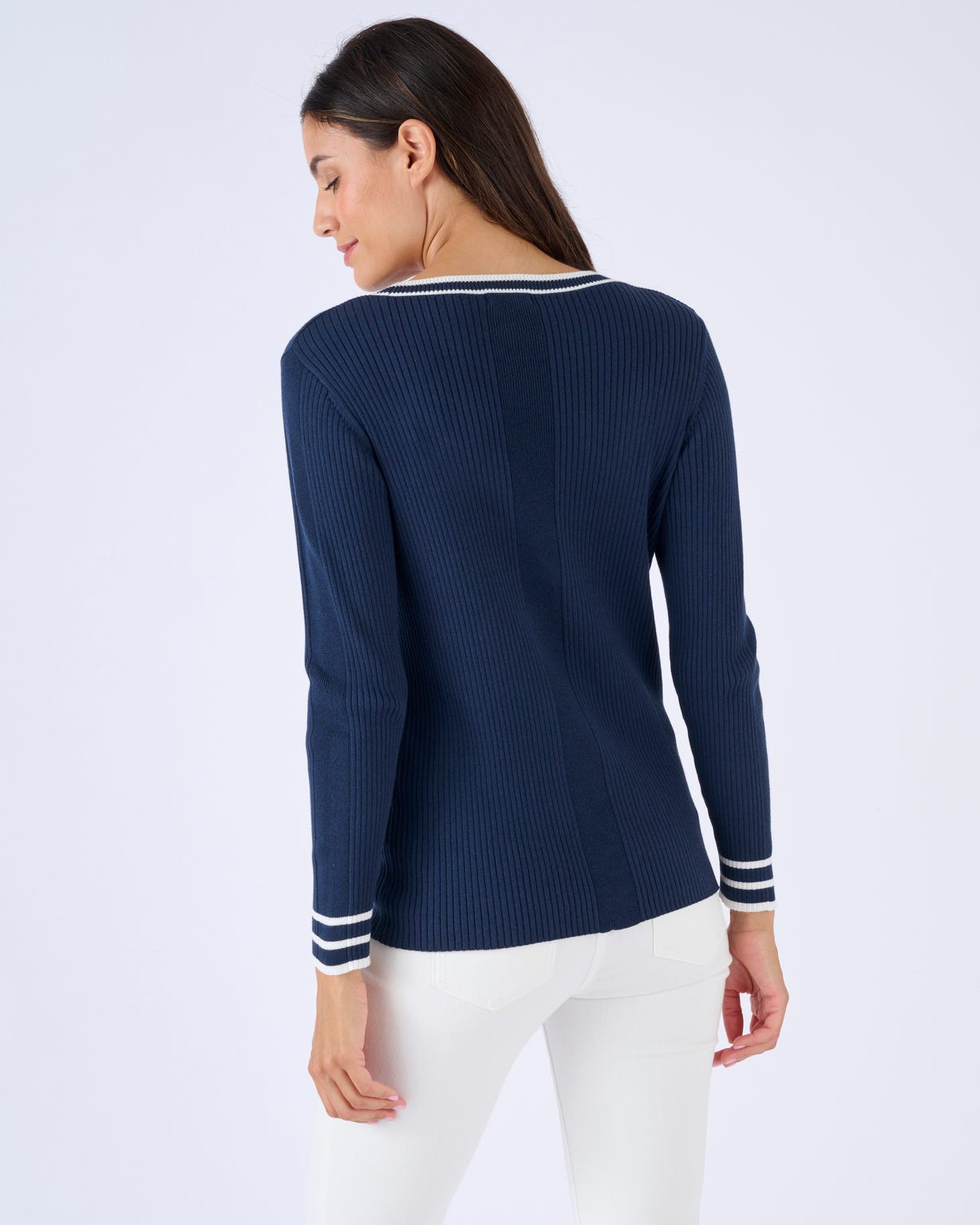 Pull côtes plates fantaisie