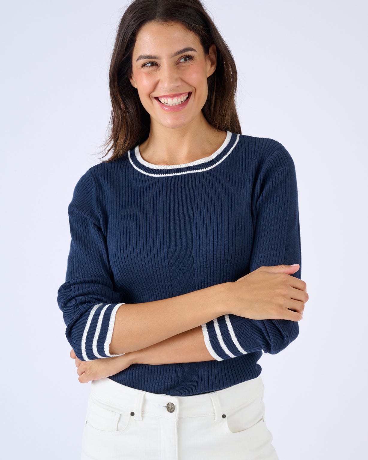 Pull côtes plates fantaisie