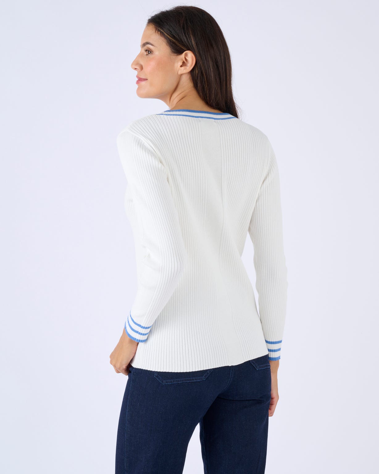 Pull côtes plates fantaisie