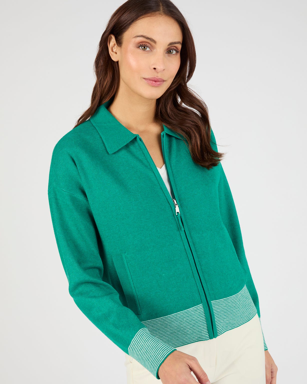 Gilet zippé col polo