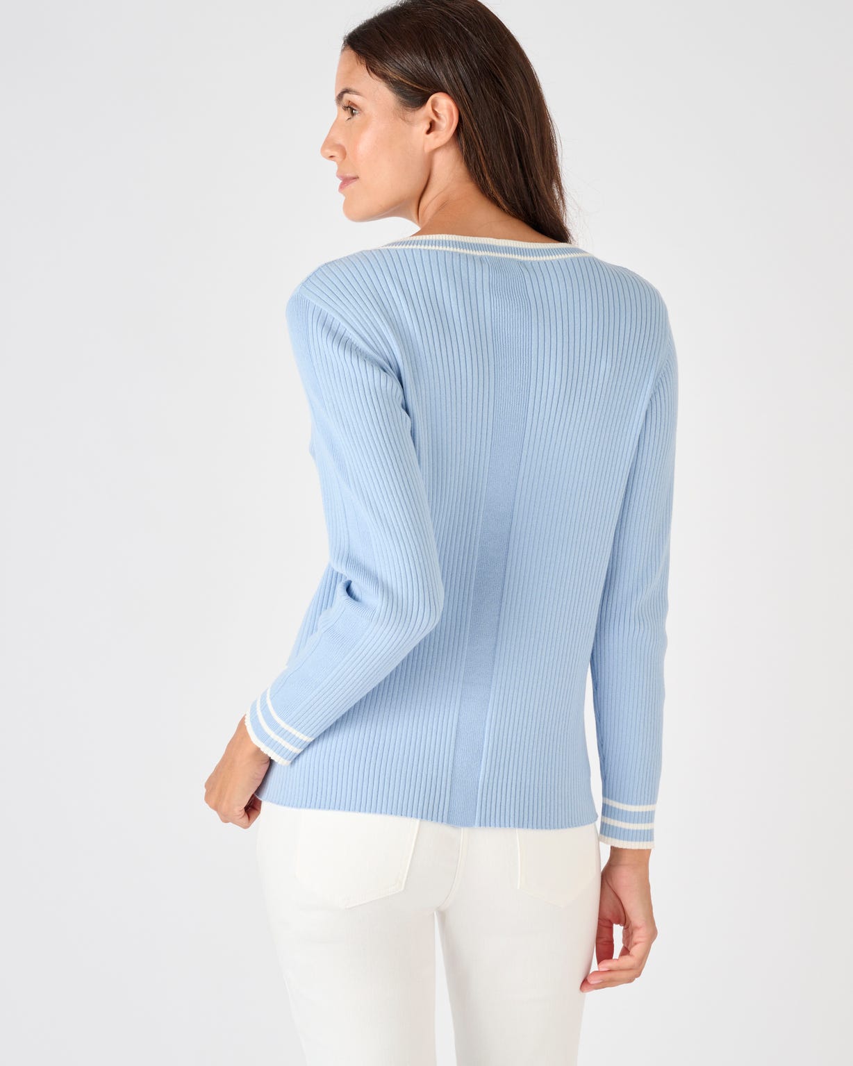 Cardigan côtes plates fantaisie
